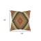 Edge Collections - 18-inch H x 18-inch W x 6.25-inch D - Brown - Geometric Throw Pillow with Bohemian Flair - 1 Piece
